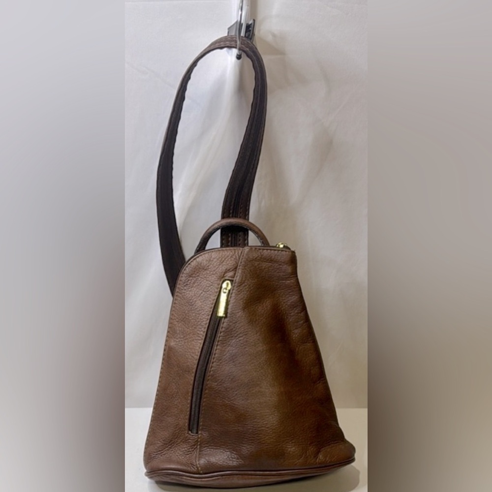 Brown Leather Sling Bag